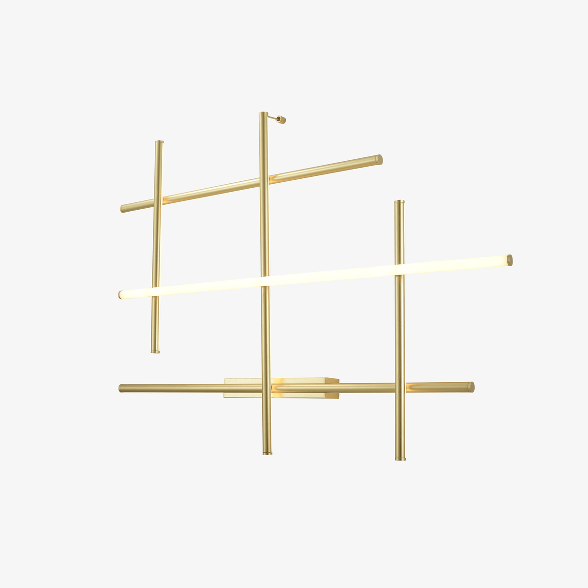 Geometric Linear LED Wall Sconce in Gold for Modern Interiors