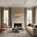 Geometric Linear LED Wall Sconce in Gold for Modern Interiors