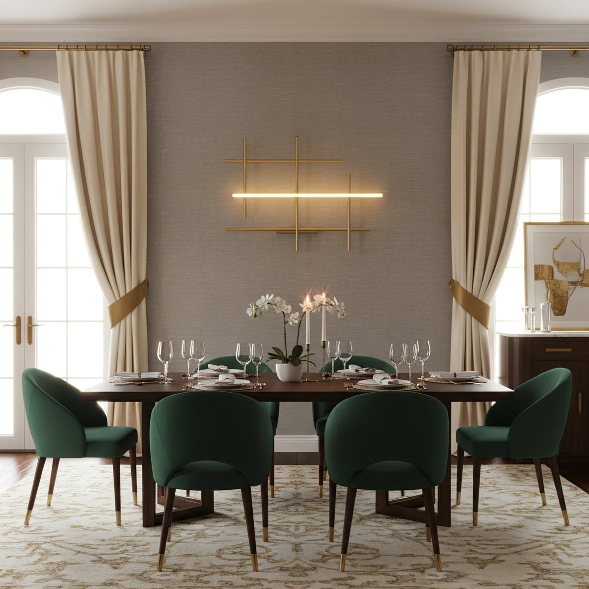 Geometric Linear LED Wall Sconce in Gold for Modern Interiors