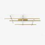 Linear Geometric LED Ceiling Light in Gold or Black for Modern Interiors