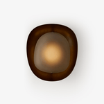 Amorphous Sculptural LED Wall Sconce in Bronze and Frosted Glass