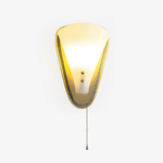 Geometric Gold Wall Sconce with Tassel Accent for Modern Interiors