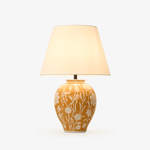 Aurelia Floral Ceramic Table Lamp with Fabric Shade