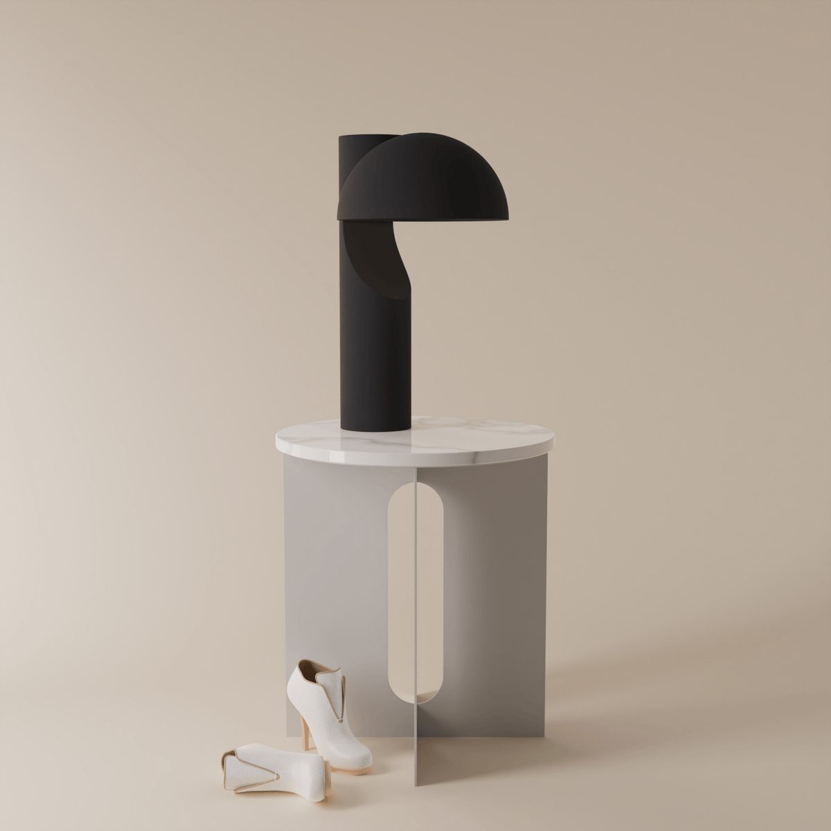 Arcora Minimalist LED Table Lamp with Arched Dome Shade