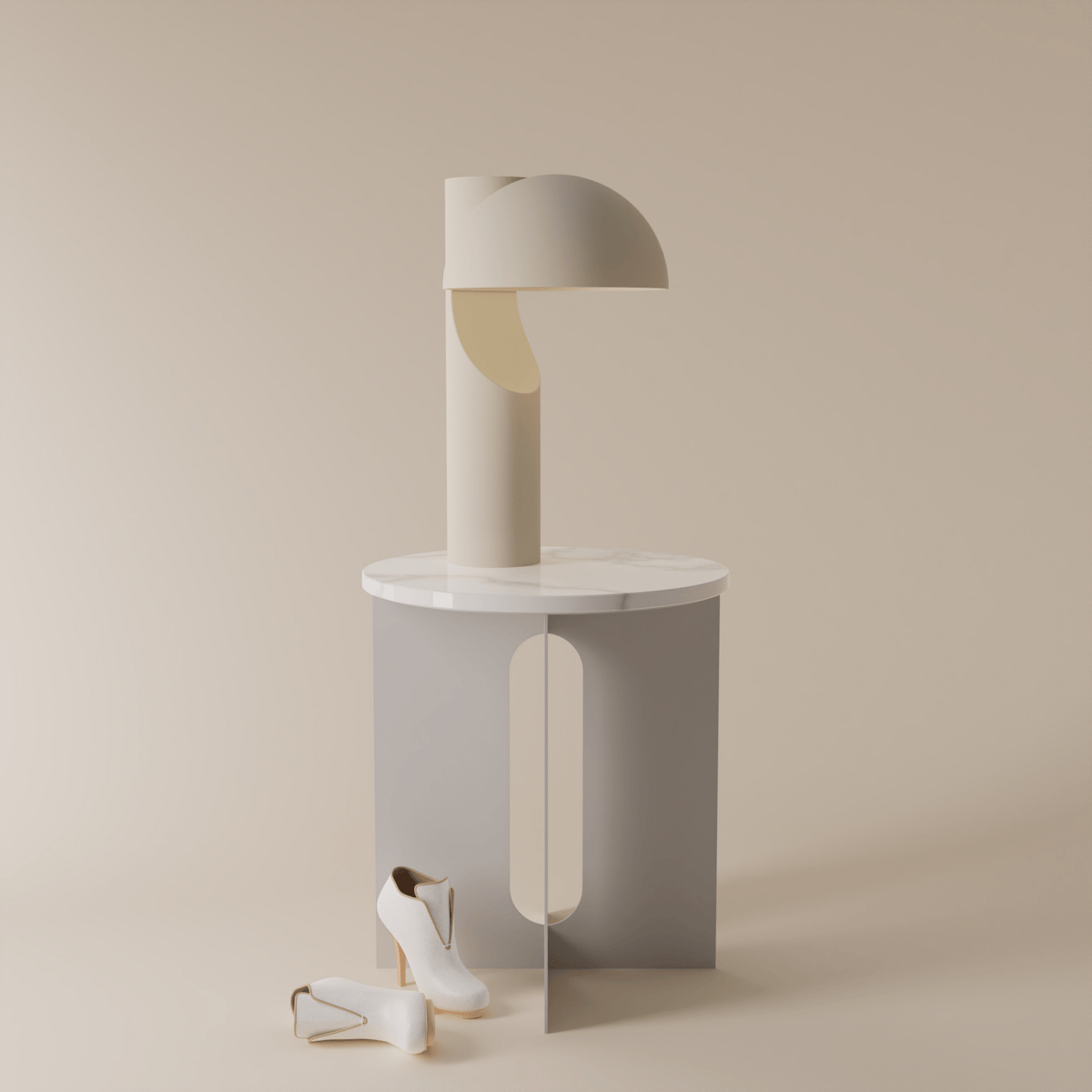 Arcora Minimalist LED Table Lamp with Arched Dome Shade
