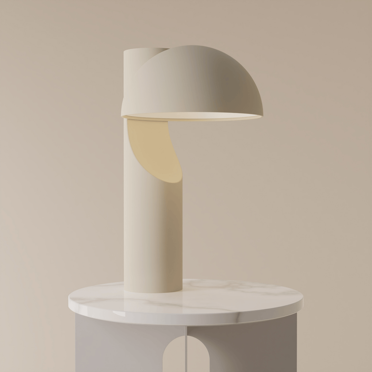 Arcora Minimalist LED Table Lamp with Arched Dome Shade