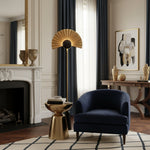 Gilded Fan Floor Lamp – Art Deco Illumination for Modern Living Spaces