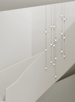 Starfall Staircase Chandelier – Modern Crystal Pendant Light for Contemporary Interiors