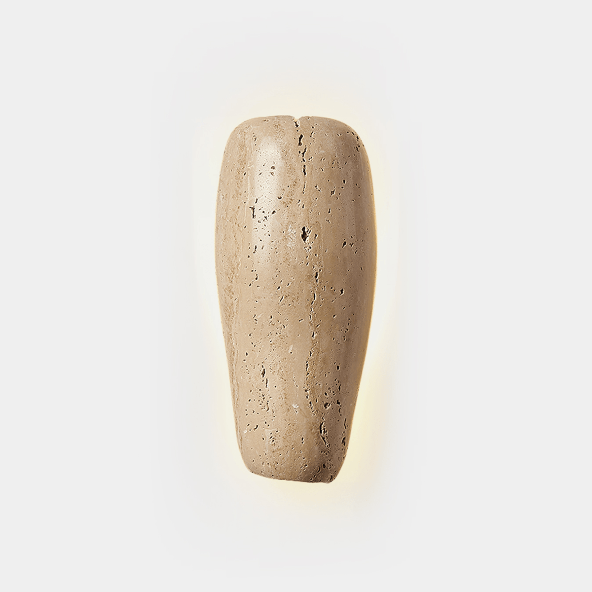 Earthy Stone Wall Sconce in Yellow Travertine – Modern Organic Lighting