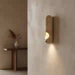 Travertine Oval Wall Sconce – Modern Natural Stone Lighting