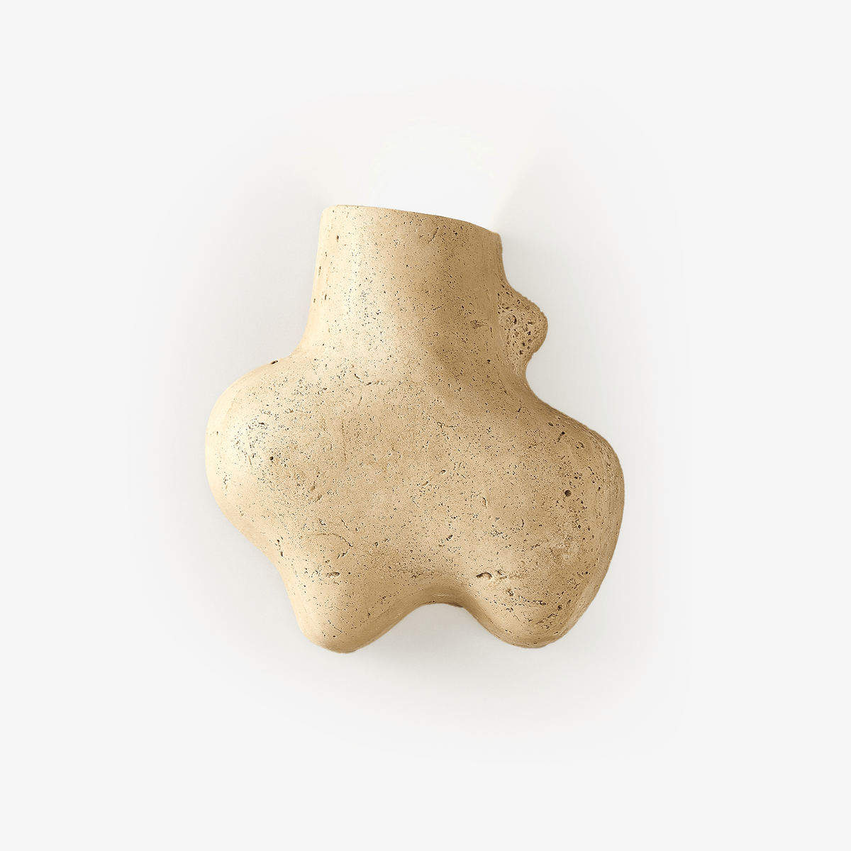 Travertine Abstract Wall Sconce with Warm Ambient Glow