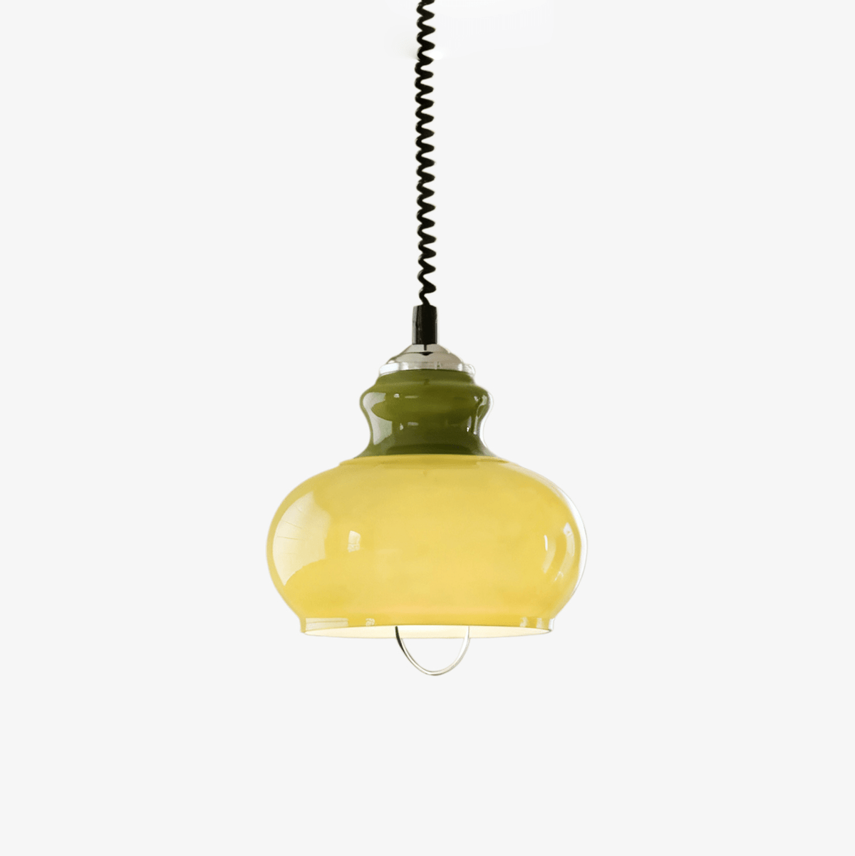Gradient Glass Coil Pendant Light – Artisan Glass Pendant for Dining & Living Spaces