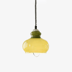 Gradient Glass Coil Pendant Light – Artisan Glass Pendant for Dining & Living Spaces