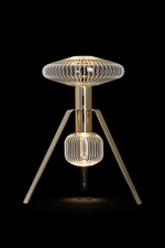 Cipher Crystal LED Floor Lamp in Gold for Modern Interiors