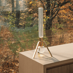 Cipher Crystal LED Floor Lamp in Gold for Modern Interiors