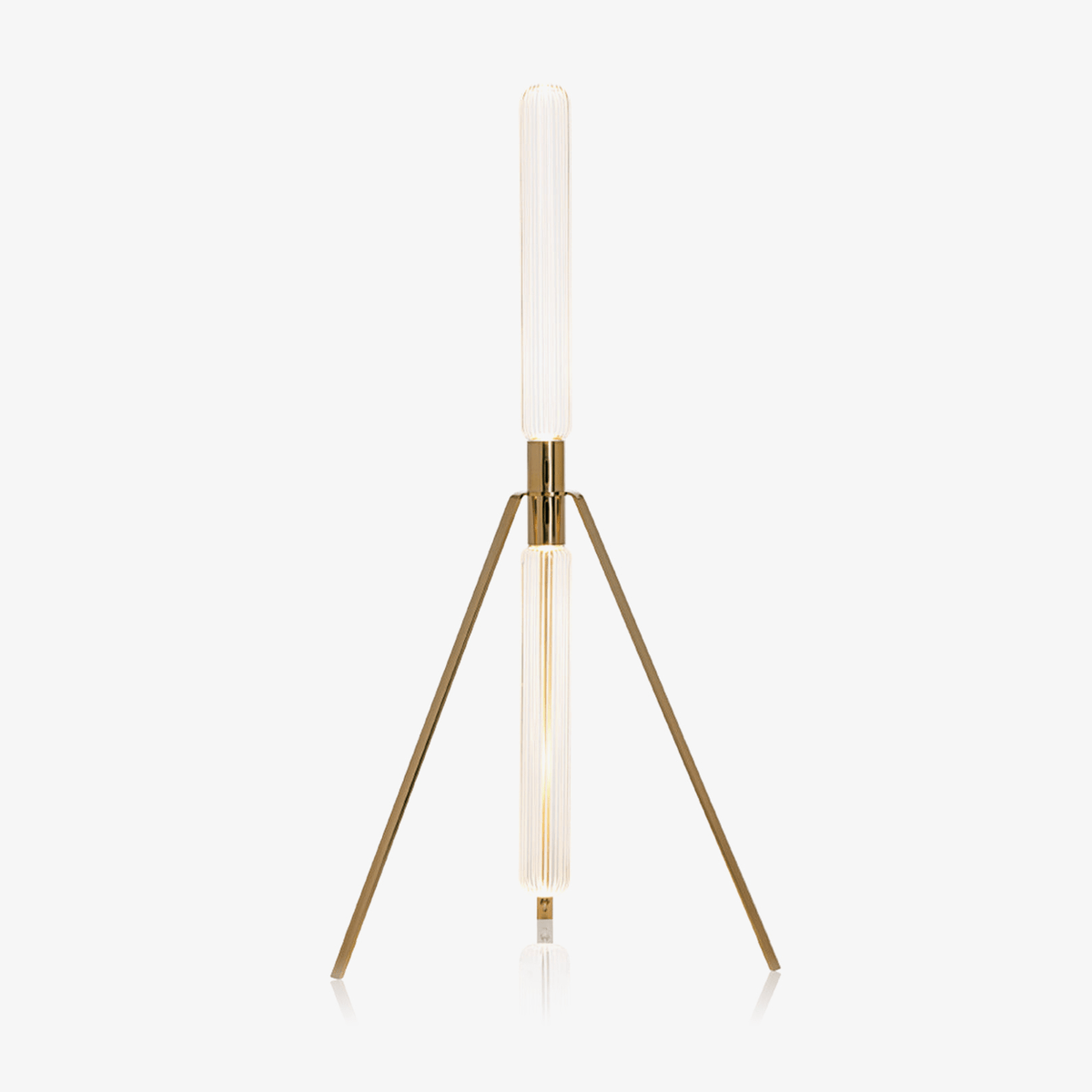 Cipher Crystal LED Floor Lamp in Gold for Modern Interiors