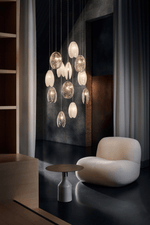 Mussels Cluster LED Chandelier – Modern Glass Pendant Light for Dining Room and Living Room