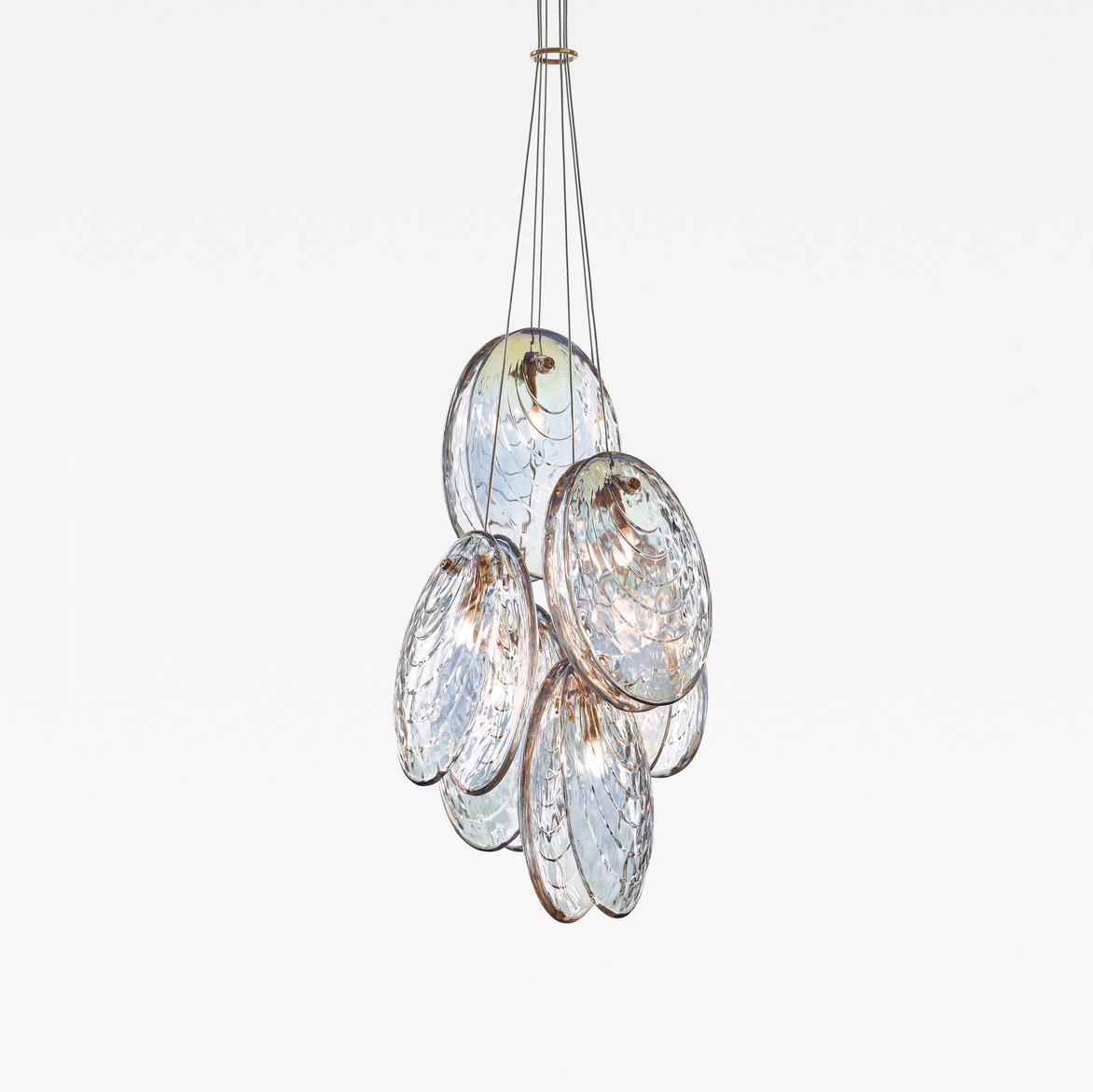 Mussels Cluster LED Chandelier – Modern Glass Pendant Light for Dining Room and Living Room
