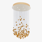 Droplets Sculpture Chandelier – Modern Glass Pendant Light for Dining Room and Living Room