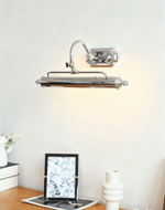Lumeo Adjustable Wall Sconce in Satin Metal for Artwork and Bathroom Lighting