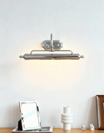 Lumeo Adjustable Wall Sconce in Satin Metal for Artwork and Bathroom Lighting