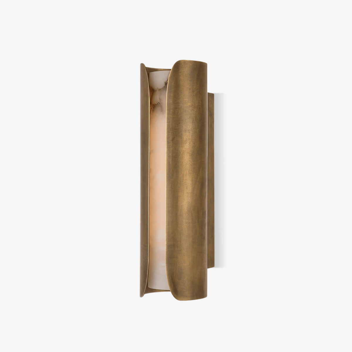 Cradled Alabaster Wall Sconce in Aged Gold | Modern LED Wall Light