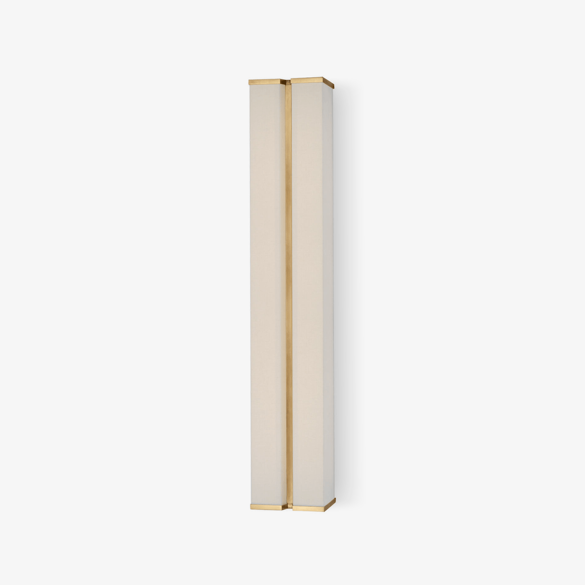 Columnar Fabric Wall Sconce with Gold Accents – Modern LED Lighting