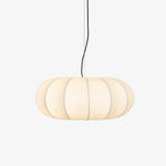 Oblate Silk Pendant Light – Modern Linen Shade Ceiling Lamp
