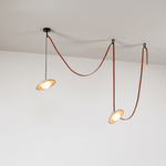 Lasso Stone Pendant Light — Sculptural Travertine & Leather Hanging Lamp