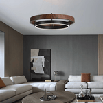 Haloa Modern Wood and Metal LED Pendant Light for Dining and Living Spaces