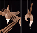 Avian Flight Chandelier – Sculptural Wooden Bird Pendant Light