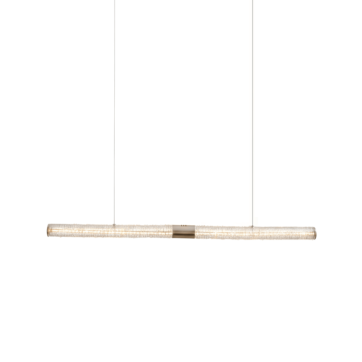 Crystal Stream Linear LED Pendant Light for Dining Room and Kitchen Island