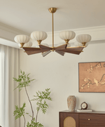 Elara Bloom Chandelier – Modern Brass & Glass Pendant Light