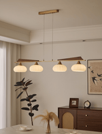 Elara Bloom Chandelier – Modern Brass & Glass Pendant Light