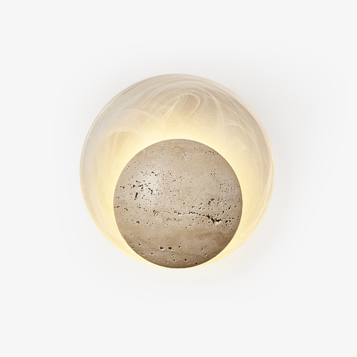 Genesis Travertine Wall Sconce | Natural Stone LED Wall Light