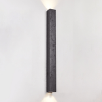 Black Travertine Linear Wall Sconce — Modern Stone Finish