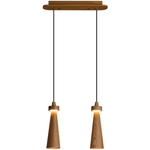 Loma Wood Pendant Light – Modern Minimalist LED Chandelier for Dining Room and Kitchen Island