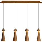 Loma Wood Pendant Light – Modern Minimalist LED Chandelier for Dining Room and Kitchen Island