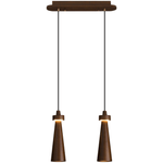 Loma Wood Pendant Light – Modern Minimalist LED Chandelier for Dining Room and Kitchen Island