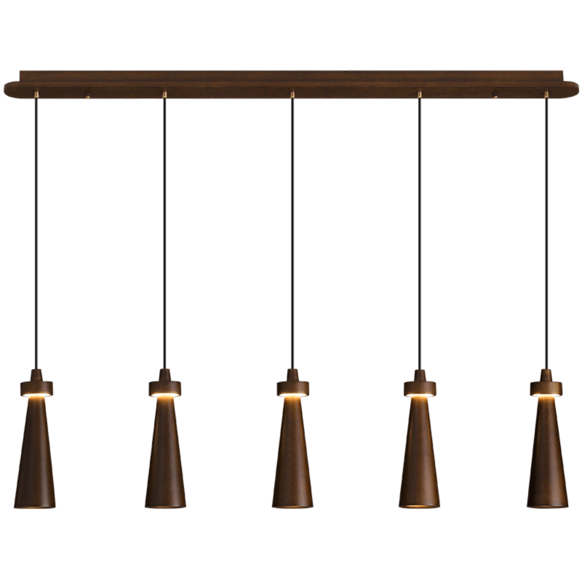 Loma Wood Pendant Light – Modern Minimalist LED Chandelier for Dining Room and Kitchen Island