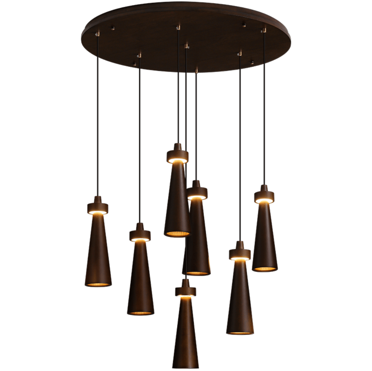 Loma Wood Pendant Light – Modern Minimalist LED Chandelier for Dining Room and Kitchen Island