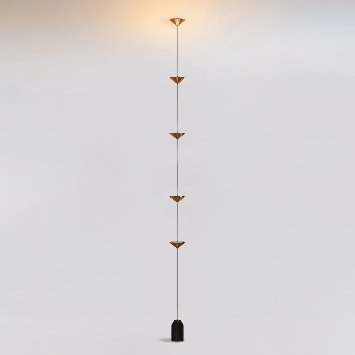 Soreluna LED Linear Pendant Light with Marble Counterweight