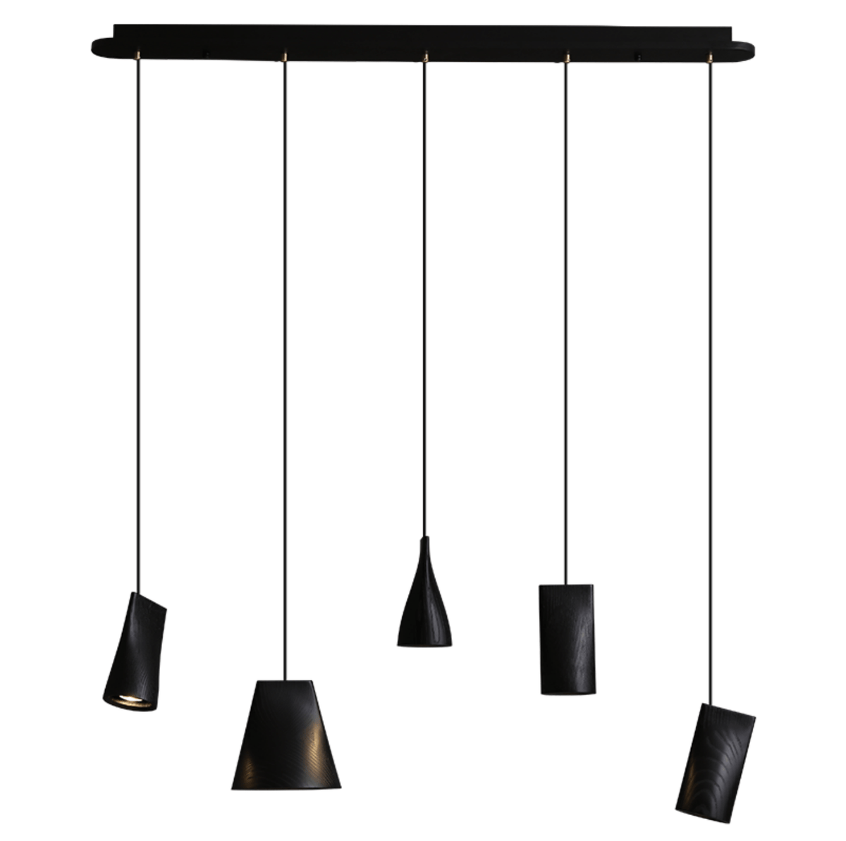 Nordic Tilted Wood Pendant Light – Asymmetric Natural Wood Shade