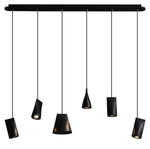 Nordic Tilted Wood Pendant Light – Asymmetric Natural Wood Shade