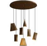 Nordic Tilted Wood Pendant Light – Asymmetric Natural Wood Shade
