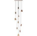 Nordic Tilted Wood Pendant Light – Asymmetric Natural Wood Shade