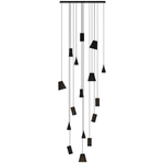 Nordic Tilted Wood Pendant Light – Asymmetric Natural Wood Shade