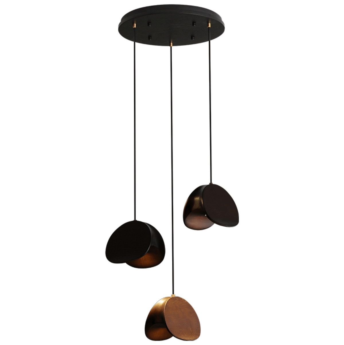 Orbit Fold Wood Pendant Light – Modern Nordic LED Hanging Lamp for Dining and Kitchen