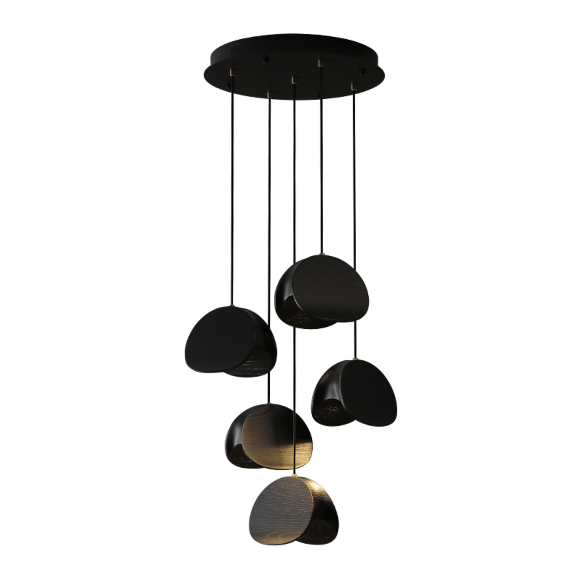 Orbit Fold Wood Pendant Light – Modern Nordic LED Hanging Lamp for Dining and Kitchen