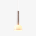 Obelisk Radiance Pendant Light in Natural Travertine